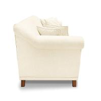 Sofá 2 Lugares Pé De Madeira Julieta 180 Cm Linho S04 - D'rossi Cor Perola