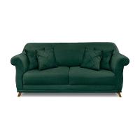 Sofá 3 Lugares Pé De Madeira Julieta 220 Cm Veludo Verde S04 - D'rossi - 3