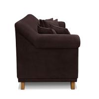 Sofá 2 Lugares Pé De Madeira Julieta 180 Cm Suede S04 - D'rossi Cor Café