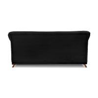 Sofá 2 Lugares Pé De Madeira Julieta 180 Cm Veludo Preto S04 - D'rossi - 2