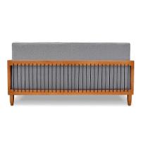 Sofá 2 Lugares Base De Madeira Mariana 160 Cm Linho S04 - D'rossi Cor Cinza - 3