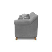 Sofá 2 Lugares Pé De Madeira Julieta 180 Cm Veludo S04 - D'rossi Cor Cinza