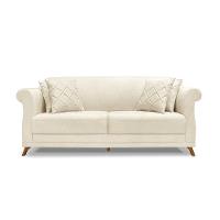 Sofá 2 Lugares Pé De Madeira Julieta 180 Cm Linho S04 - D'rossi Cor Natural - 3