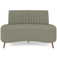 Sofá Chaise Living 2 Lugares 135cm Para Sala Cayman K01 Bouclê Verde - 5