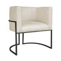 Kit Divã Luna 140cm Lado Direito E 02 Poltronas Base De Ferro Preto Linho Bege - 2