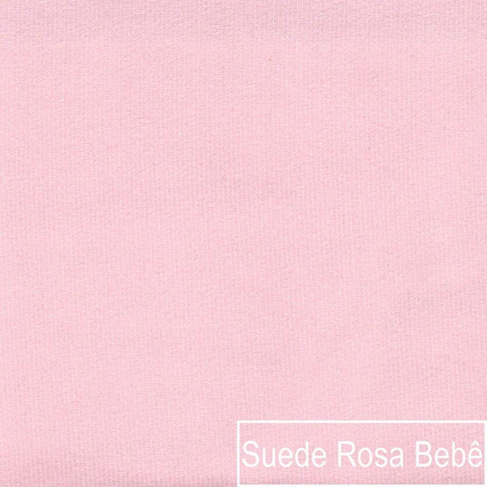 Kit Divã Luna 160cm Lado Esquerdo E 01 Poltrona Base De Ferro Dourado Suede Rosa Bebê - 4