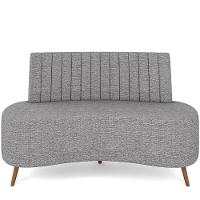 Sofá Chaise Living 2 Lugares 160cm Para Sala Cayman K01 Linho Cinza - 7