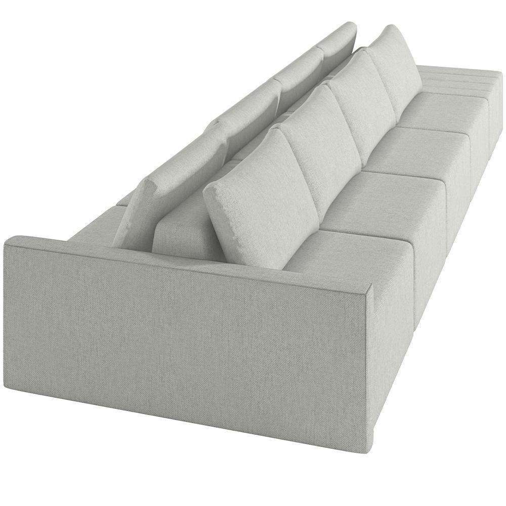 Sofá Ilha Modular Para Sala 432cm Com Puff Dublin K01 Linho Cinza - 4