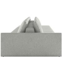 Sofá Ilha Modular Para Sala 432cm Com Puff Dublin K01 Linho Cinza - 2