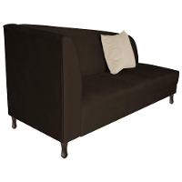 Recamier Heitor 185cm Com Almofada Lado Direito Sintético Cor Marrom-bege - 5