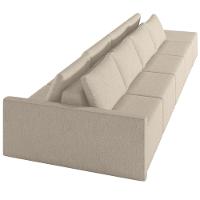 Sofá Ilha Modular Para Sala 392cm Com Puff Dublin K01 Linho Bege - 2