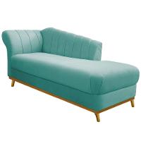Diva Recamier Vanessa 160cm Lado Direito Suede Cor Azul Tiffany - 1