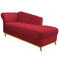 Diva Recamier Vanessa 160cm Lado Direito Suede Vermelho - 1