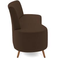 Sofá Chaise Living 2 Lugares 135cm Para Sala Cayman K01 Veludo Marrom - 2