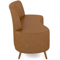 Sofá Chaise Living 2 Lugares 160cm Para Sala Cayman K01 Sintético Caramelo - 2