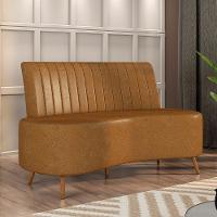 Sofá Chaise Living 2 Lugares 160cm Para Sala Cayman K01 Sintético Caramelo - 6