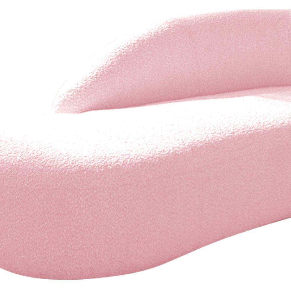 Kit Divã Luna 185cm Lado Esquerdo E 01 Poltrona Base De Ferro Dourado Suede Rosa Bebê - 6