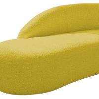 Kit Divã Luna 185cm Lado Esquerdo E 02 Poltronas Base De Ferro Preto Suede Amarelo - 6