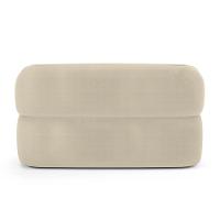 Kit Poltrona Giratória E Sofá Orgânico Living Glee 02 Lugares 140cm Bouclê Bege - Desk Design - 2