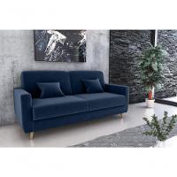 Sofá Cama Emília 2 Lugares 190cm Suede Azul Matrix - 4
