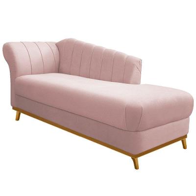Diva Recamier Vanessa 160cm Lado Direito Suede Cor Rosê