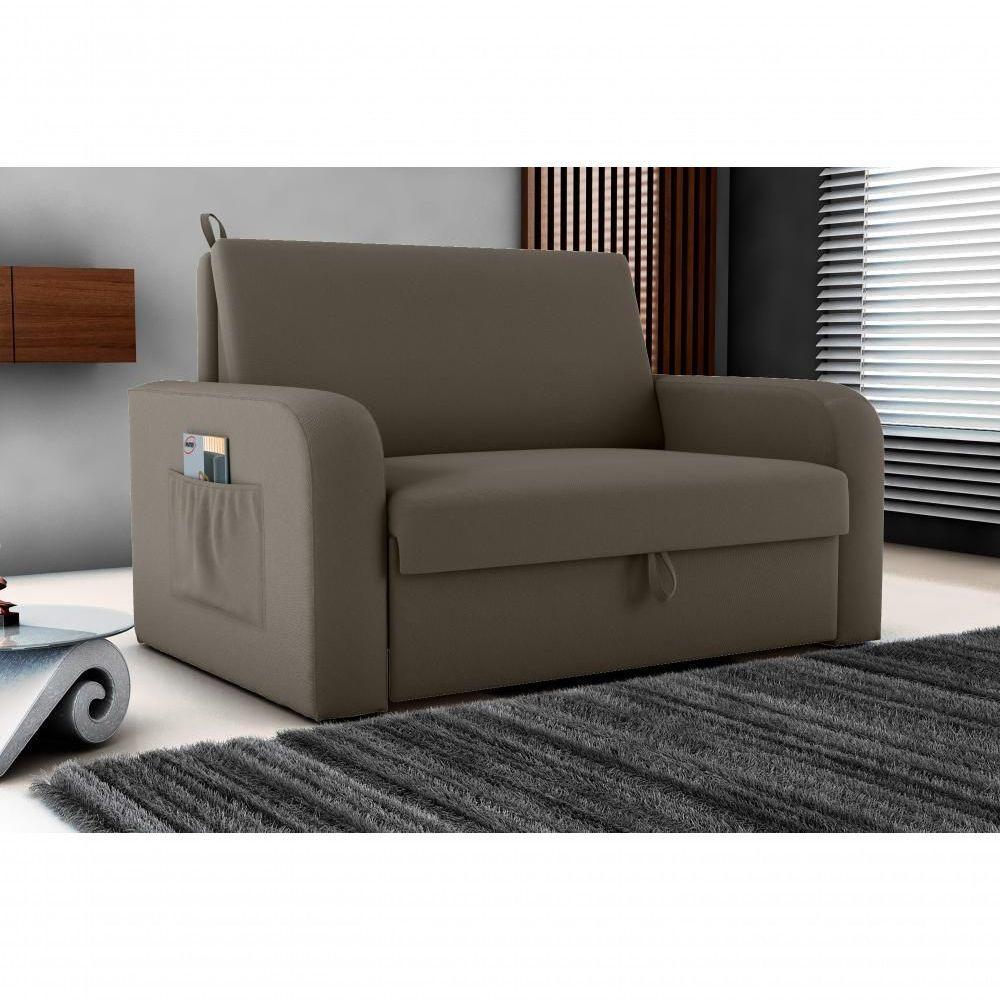 Sofá Cama Daiane 2 Lugares Com Baú Veludo Maserati Marrom Matrix - 4