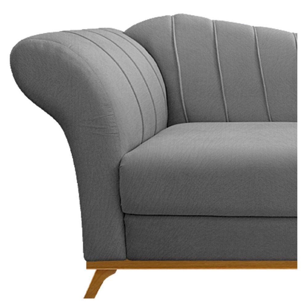 Diva Recamier Vanessa 160cm Lado Direito Suede Cor Cinza - 3