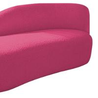 Divã Recamier Curvo Luna 140cm Lado Esquerdo Suede Pink - 2