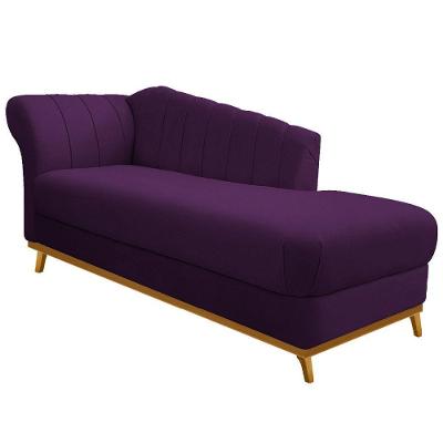 Diva Recamier Vanessa 160cm Lado Direito Suede Cor Roxo