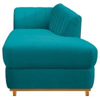 Diva Recamier Vanessa 160cm Lado Direito Suede Cor Azul Turquesa