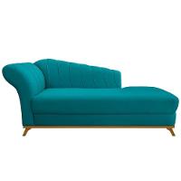 Diva Recamier Vanessa 160cm Lado Direito Suede Cor Azul Turquesa - 9