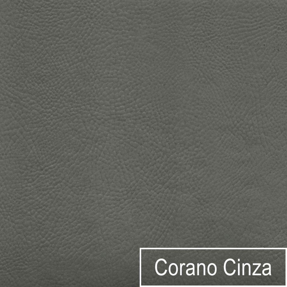 Recamier Heitor 160cm Com Almofada Lado Esquerdo Sintético Cor Cinza/bege - 3