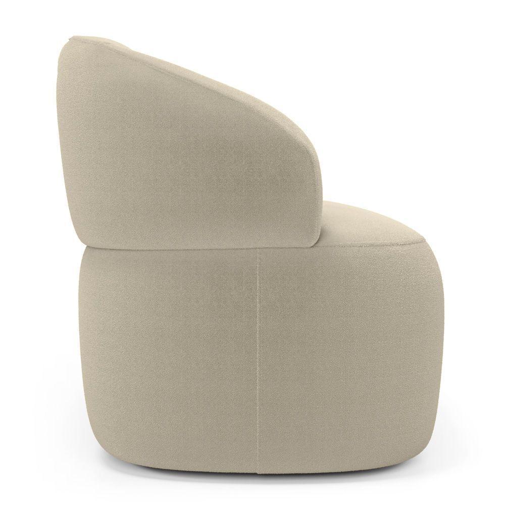 Sofá Orgânico 02 Lugares Living Glee 140cm Bouclê Bege - Desk Design - 4