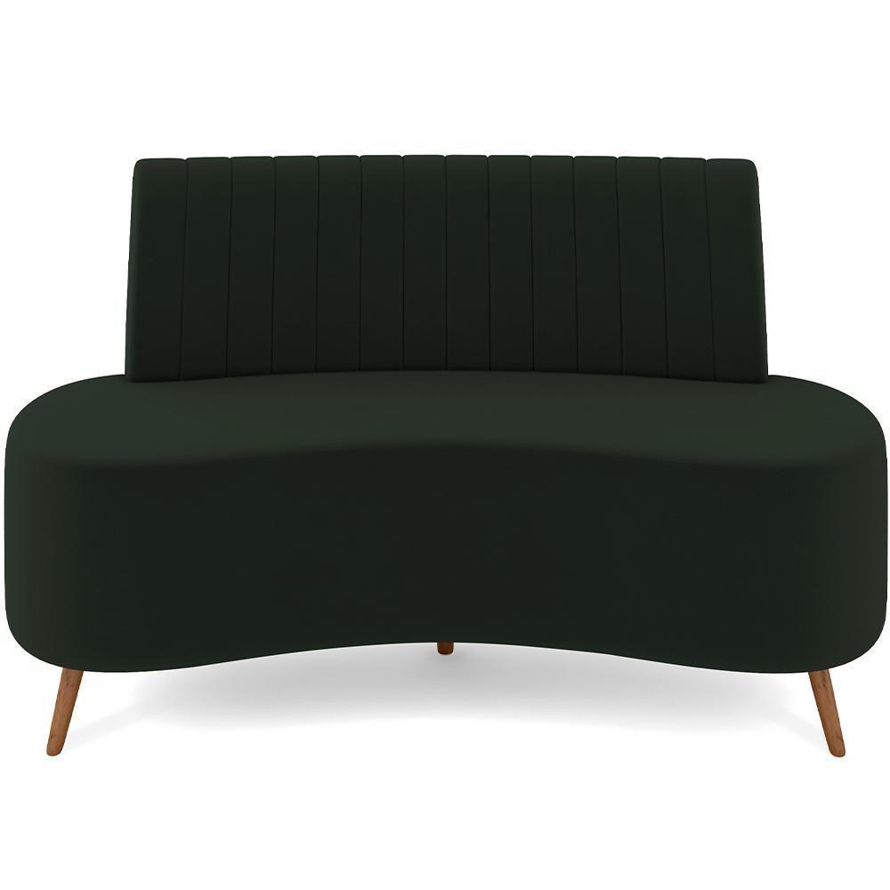 Sofá Chaise Living 2 Lugares 135cm Para Sala Cayman K01 Veludo Verde - 7