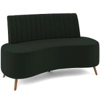 Sofá Chaise Living 2 Lugares 135cm Para Sala Cayman K01 Veludo Verde - 1