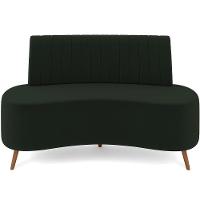 Sofá Chaise Living 2 Lugares 135cm Para Sala Cayman K01 Veludo Verde - 7