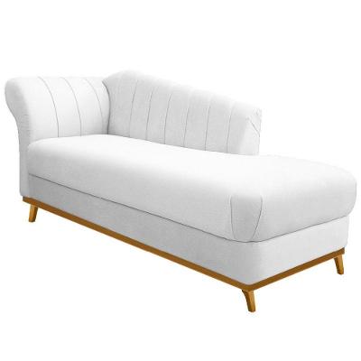 Diva Recamier Vanessa 160cm Lado Direito Suede Cor Branco