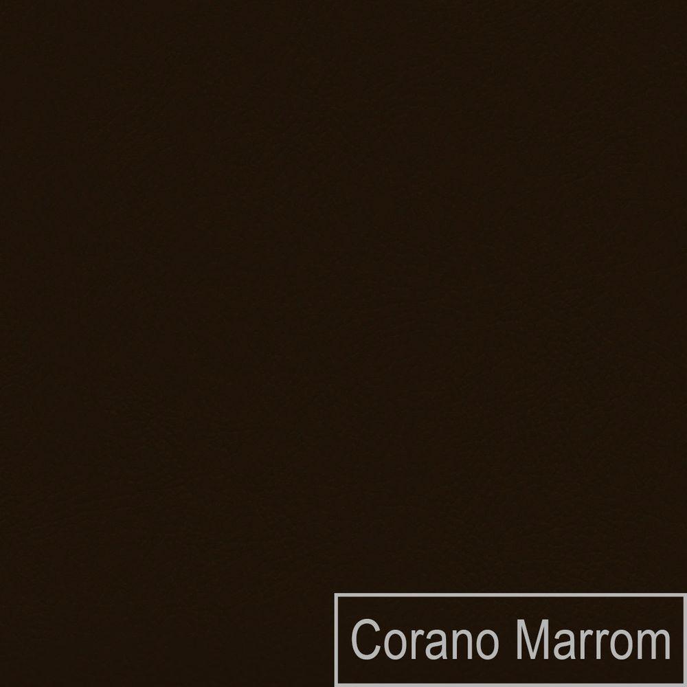 Recamier Heitor 160cm Com Almofada Lado Direito Sintético Marrom Bege - 3