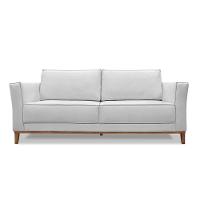 Sofá 3 Lugares Base De Madeira Grace 210 Cm Linho S04 - D'rossi Cor Grigio - 1