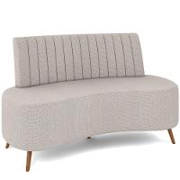 Sofá Chaise Living 2 Lugares 160cm Para Sala Cayman K01 Linho Cru - 1