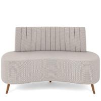 Sofá Chaise Living 2 Lugares 160cm Para Sala Cayman K01 Linho Cru - 5