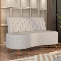 Sofá Chaise Living 2 Lugares 160cm Para Sala Cayman K01 Linho Cru - 6