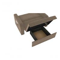 Sofá Cama Daiane 2 Lugares Com Baú Veludo Capuccino Matrix - 2