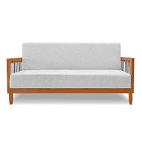 Sofá 2 Lugares Base De Madeira Mariana 160 Cm Linho S04 - D'rossi Cor Grigio - 1