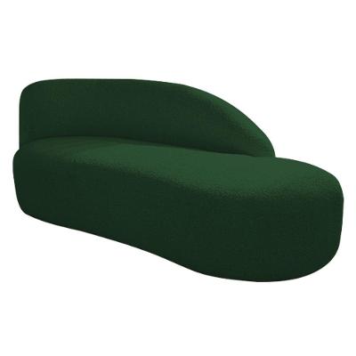Divã Recamier Curvo Luna 185cm Lado Direito Suede - Adj Decor Cor Verde