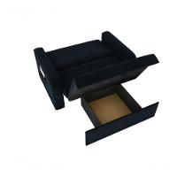 Sofá Cama Daiane 2 Lugares Com Baú Suede Petróleo Matrix - 2