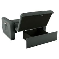 Sofá Cama Com Baú 2 Lugares Raheny Veludo Maserati Cinza - 3