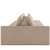 Sofá Ilha Modular Para Sala 432cm Com Puff Dublin K01 Veludo Bege - 2