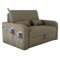 Sofá Cama Com Baú Gorteen Veludo Cappuccino - 2