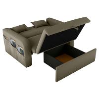 Sofá Cama Com Baú Gorteen Veludo Cappuccino - 3